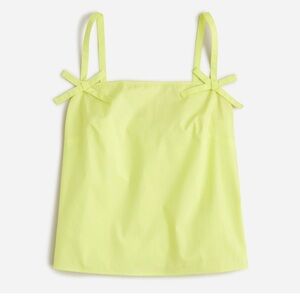 J. Crew bow strap tank in cotton poplin NWOT szL